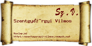 Szentgyörgyi Vilmos névjegykártya